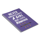 Niedlich rosa Rudergeschenke für Mädchen für Kinde Notizblock (Rechte Seite)