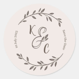 niedlich rosa, runde Hochzeitsticker Runder Aufkleber