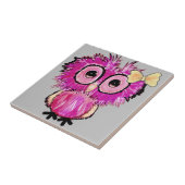 Niedlich rosa Schale mit Schleifenbogen Fliese (Seite)