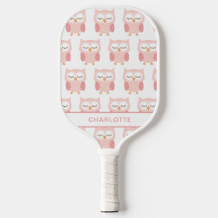 Niedlich rosa Schale, Monogramm Pickleball Schläger