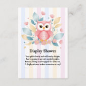 Niedlich rosa Schale Pastell Blumenmuster Babydusc Begleitkarte (Vorderseite)