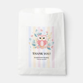 Niedlich rosa Schale Pastell Blumenmuster Babydusc Geschenktütchen (Vorderseite)