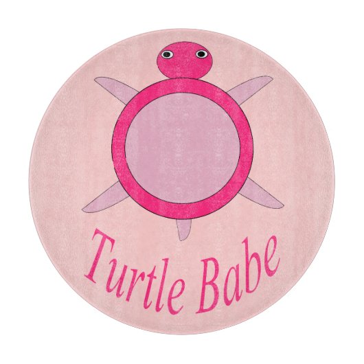 Niedlich rosa Schildkröte Babe - Schneidebrett (Vorderseite)