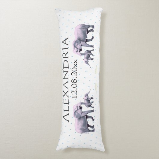 Niedlich rosa Schlafzimmer oder Kinderzimmer Seitenschläferkissen (Vorderseite Vertikal)