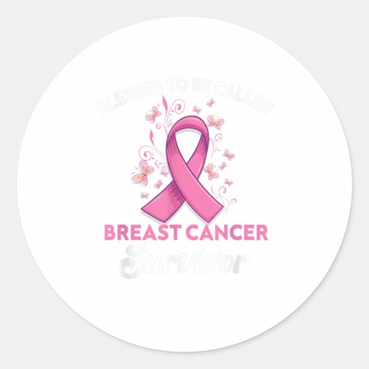 Niedlich rosa Schmetterling zur Unterstützung von Runder Aufkleber (Vorderseite)