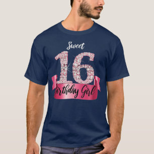 Niedlich rosa Schwarz T-Shirt