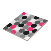 Niedlich rosa, schwarz-weiße Punkte Vektormuster Fliese (Seite)