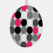 Niedlich rosa, schwarz-weiße Punkte Vektormuster Keramikornament (Rechts)