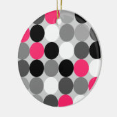 Niedlich rosa, schwarz-weiße Punkte Vektormuster Keramikornament (Links)