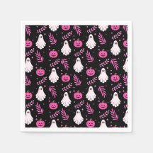 Niedlich rosa Schwarz-weißes Halloween-Party