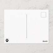 Niedlich rosa Schwarze Pfoten Zum Geburtstag Postkarte (Rückseite)