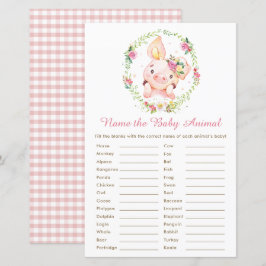 Niedlich rosa Schweinefleisch Name Baby Animal Gam