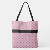 Niedlich rosa Silver Glitzer Polka Dot Monogramm g Tasche (Rückseite)