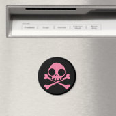 Niedlich rosa Skull Magnet (In Situ (Geschirrspüler))