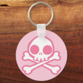 Niedlich rosa Skull Schlüsselanhänger (Vorderseite)