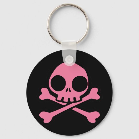 Niedlich rosa Skull Schlüsselanhänger (Vorderseite)