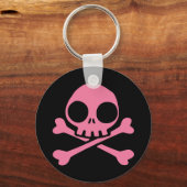 Niedlich rosa Skull Schlüsselanhänger (Vorderseite)