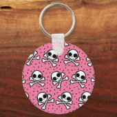 Niedlich rosa Skull Schlüsselanhänger (Vorderseite)