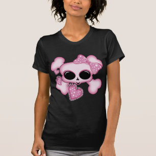 Niedlich rosa Skull T-Shirt