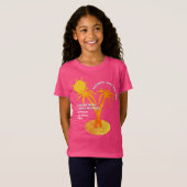 Niedlich-rosa Sommerferien Wiedersehen Girls T-Shirt (Vorne ganz)