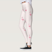 Niedlich rosa stehende Flamingo-Leggings Leggings (Links)