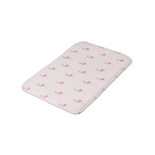 Niedlich rosa stehendes Flamingo Badematte