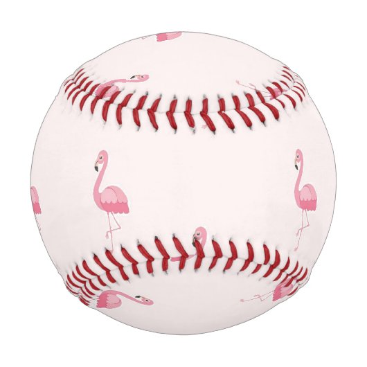 Niedlich rosa stehendes Flamingo Baseball (Vorderseite)