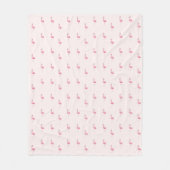Niedlich rosa stehendes Flamingo Fleecedecke (Vorderseite)