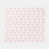 Niedlich rosa stehendes Flamingo Fleecedecke (Vorderseite (Horizontal))