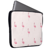 Niedlich rosa stehendes Flamingo Laptopschutzhülle (Vorne Rechts)