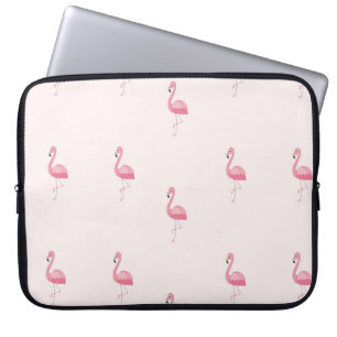 Niedlich rosa stehendes Flamingo Laptopschutzhülle