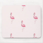 Niedlich rosa stehendes Flamingo Mousepad (Vorne)