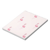 Niedlich rosa stehendes Flamingo Notizblock (Rotiert)
