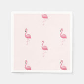 Niedlich rosa stehendes Flamingo Serviette (Vorderseite)