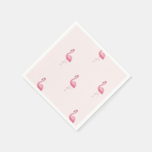 Niedlich rosa stehendes Flamingo Serviette (Ecke)