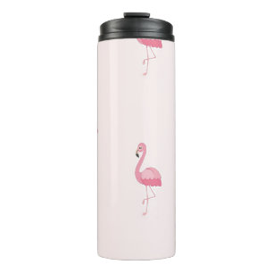 Niedlich rosa stehendes Flamingo Thermosbecher