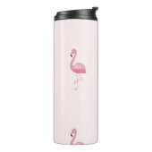 Niedlich rosa stehendes Flamingo Thermosbecher (Nach links gedreht)