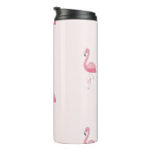 Niedlich rosa stehendes Flamingo Thermosbecher (Nach rechts gedreht)