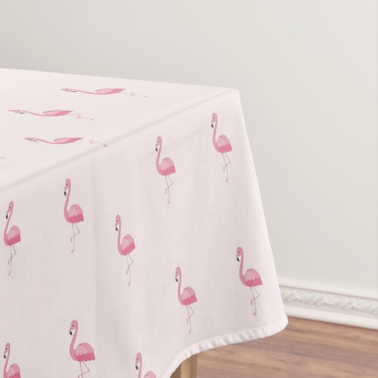 Niedlich rosa stehendes Flamingo Tischdecke (Beispiel)