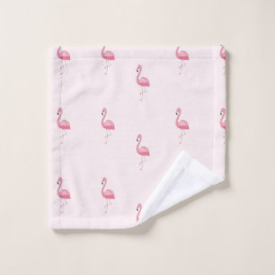Niedlich rosa stehendes Flamingo Waschlappen