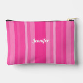 Niedlich rosa Streifen Zubehörtasche (Rückseite)
