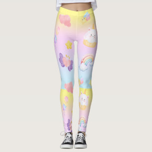 Niedlich rosa, süßer Kuchen, unicorn Regenbogen Mu Leggings