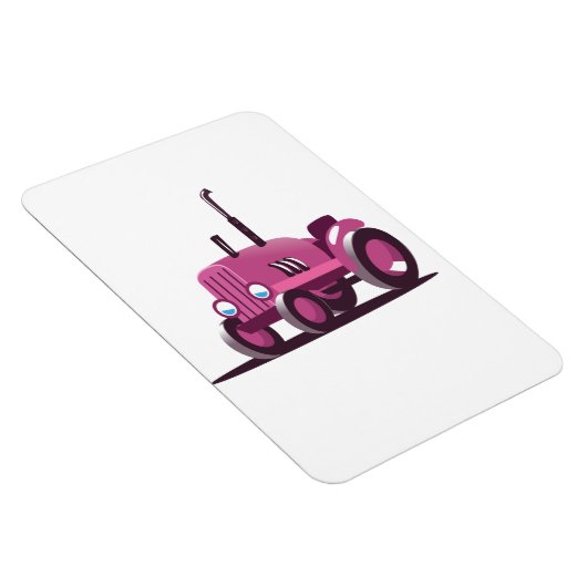 Niedlich rosa Traktor Magnet (Rechte Seite)
