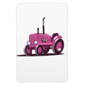 Niedlich rosa Traktor Magnet (Vertikal)