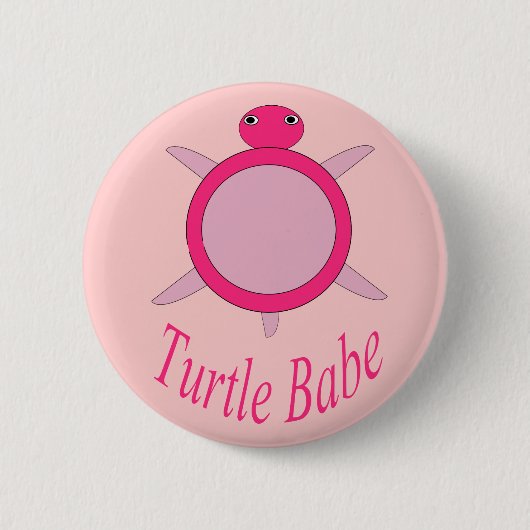 Niedlich-Rosa-Turmbabe-Taste Button (Vorderseite)