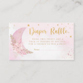 Niedlich rosa über dem Mond Windeldusche Windelwan Begleitkarte (Vorderseite)