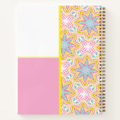 Niedlich-Rosa- und Blaue-Blume-MusterNotebook Notizblock (Rückseite)