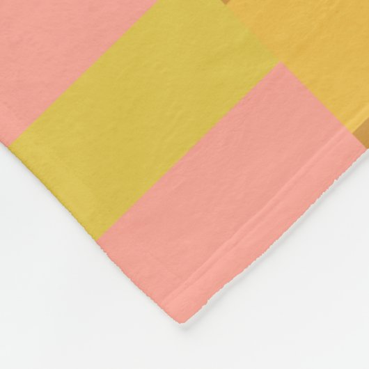 Niedlich rosa und gelbe Streifen Foto Fleecedecke (Ecke)