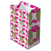 Niedlich rosa und grün mittlere geschenktüte (Vorderseite Schrägansicht)
