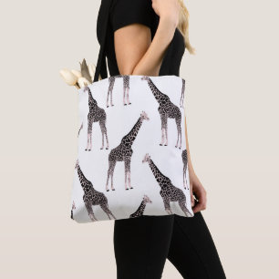Niedlich rosa und schwarz Giraffe Weißes Design Tasche